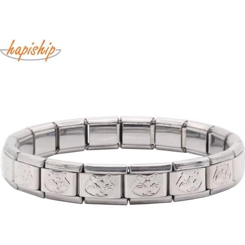 Hapiship 2019 Fashion Man/Womens Jewelry 9mm Cuta Cat Stainless Steel Wish Bracelet Bangle Friend Birthday Gift G009
