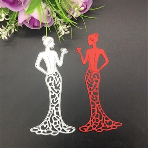 Metal cutting dies beauty lady heart dress girl Scrapbook card album paper craft home decoration embossing stencils cutter