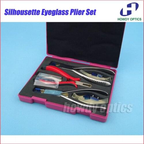 No.8930 Quality plier set for rimless frames,pliers set for glasses,hand pliers,plastic case