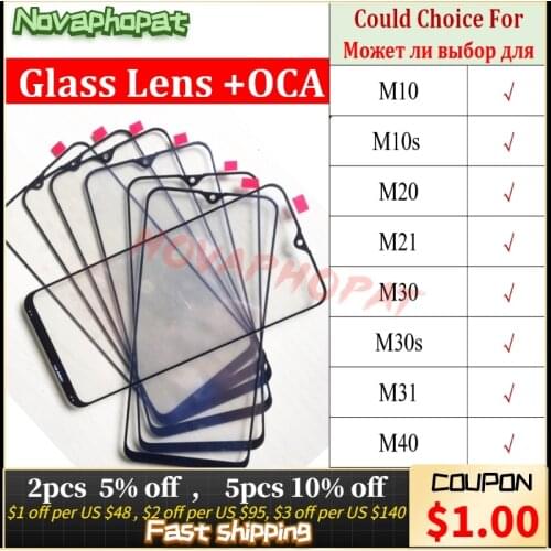 Novaphopat Digitizer LCD Sensor Panel For Samsung Galaxy M10 M10s M20 M21 M30 M30s M31 M40 Touch Screen Glass lens OCA