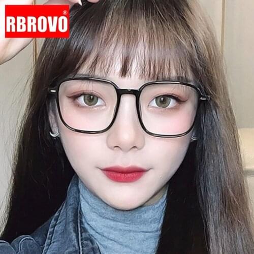 RBROVO Luxury Oversized Glasses Women Retro Glasses Frame Women Brand Eyeglasses for Women Mirror Lentes De Lectura Mujer