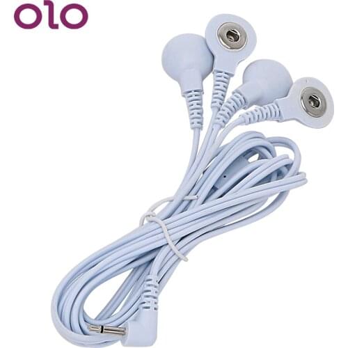OLO Electric Shock 1 Electro Stimulation Shock SM Conversion Line Wire Therapy Massager Accessories 4 Head Buckle Line Sex Toys