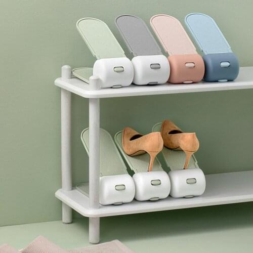 Durable Adjustable Shoe Organizer Storage Footwear Support Slot Space Saving Cabinet Closet Stand Shoes Storage Rack Shoe Box U3