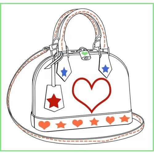 Luxury Retro Floral Print Shell Leather Bag Ladies Messenger Bag Hobo Classic Fashion Messenger Bag Handbag Shoulder Bag Handbag