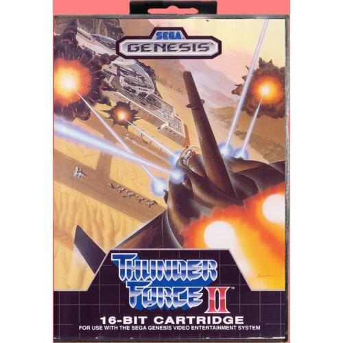 Thunder Force 2 16 Bit MD Game card with Retail Box For Sega Genesis & Mega Drive