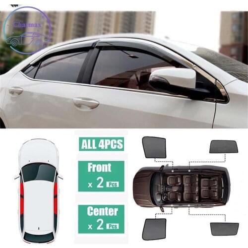 For Toyota Corolla E170 2014-2018 Window Sunshade UV Protection Ray Blocking Mesh Visor Laser Black Net Yarn