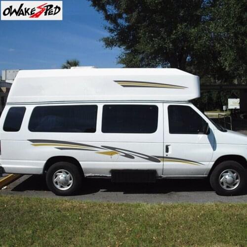 Sport Stripes Styling Car Body Waist Line Decor Stickers For-Ford E350 Auto Body Exterior Accessories Vinyl Decals