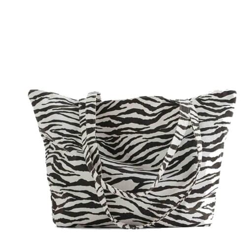 Fashion Design Luxury Leopard Grain Shopper Shoulder Bag Large Capacity Handbags Womens Bag Female Casual Tote Canvas HandBag