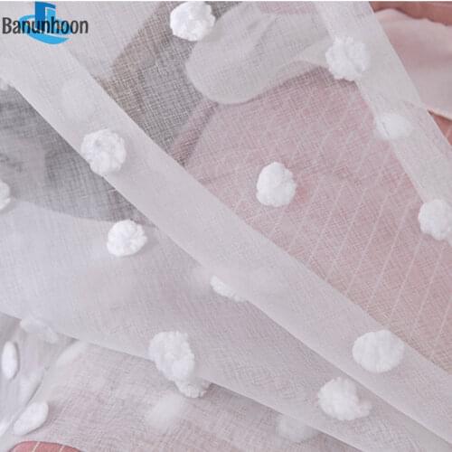 New Arrival Limited Woven Lace Stereoscopic 3d Plush Point Tulle For Living Room Screen Sheer Bedroom Valances For Drapes