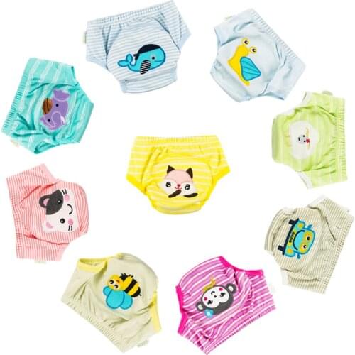 3pcs /Lot Cotton Training Pants Embroidery Training Underwear Toilet Baby Potty Trainer Infant Training UnderPants Kids Training