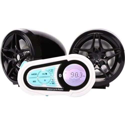 Waterproof Bluetooth Motorcycle Audio Radio Sound System Stereo Speakers MP3 USB