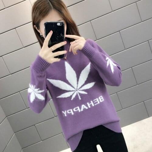 Women Plus Size 4XLSweater New 2021 Womens Sweater Autumn Winter Half High Collar Loose Female Sweater Knitting Hedging Sweater