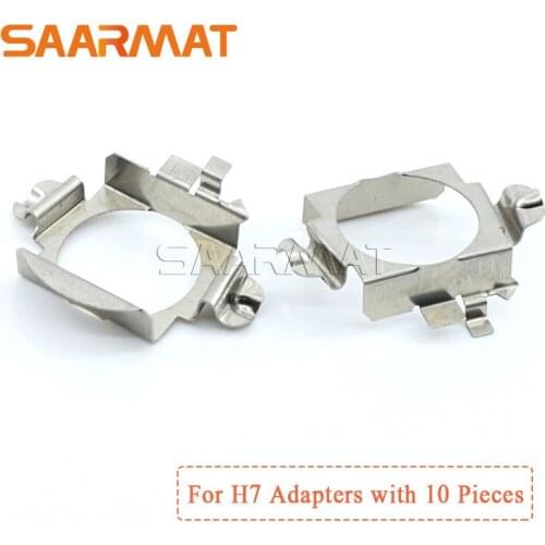10Pcs H7 Led Adapter Base Headlight Bulb Special Metal Clip Retainer Sockets for Mercedes C E ML CLK GLA GL GLS