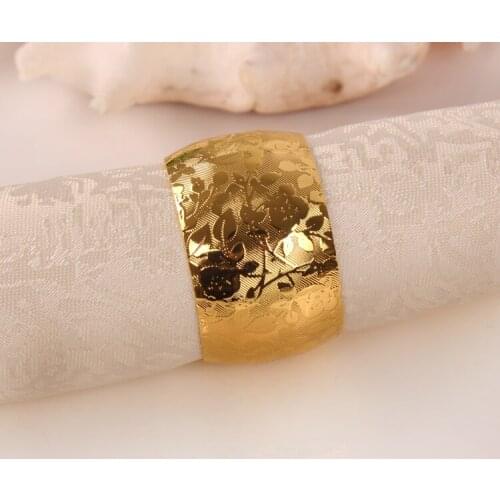 10pcs Hotel model room ring napkins napkin ring Western restaurant metal napkin ring towel ring Gold Silver