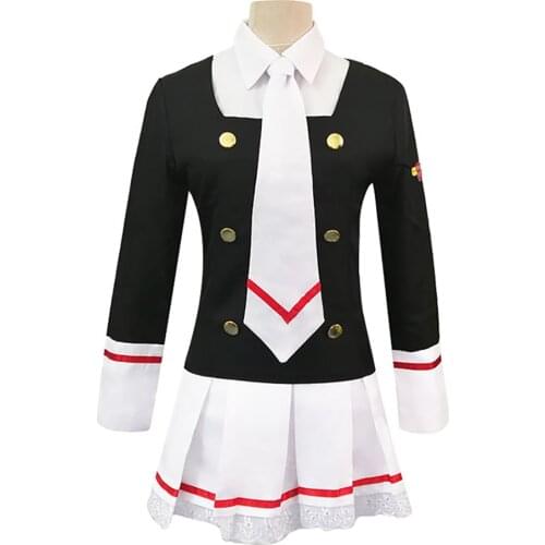 Anime Card Captor Sakura Cosplay Costume Cos Kinomoto Tomoyo Daidoji School Uniform Halloween Carnival Party Fancy Dress