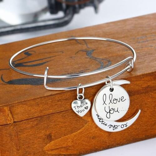 Bespmosp New Designs Family Member Gift Retro Elegant Letter SISTER MOM GRANDMA I LOVE YOU Bracelet For Women Best Gift