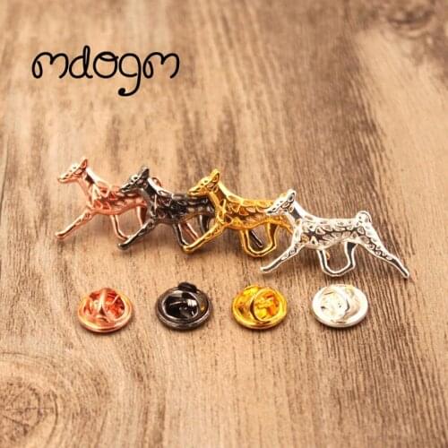 Mdogm Basenji Brooches And Pins Suit Cute Jewelry Funny Metal Small Father Shirt Collar Badges Gift For Male Men B100