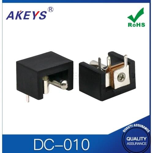 20PCS DC-010 3 pins PCB Mount Black Female DC Power Jack Socket DC audio jack