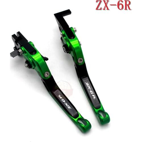 For Kawasaki ZX6R ZX-6R ZX 6R 1995-1999, 1998, 1997, 1996 Motorcycle Extendable Folding CNC Lever Adjustable Clutch Brake Levers