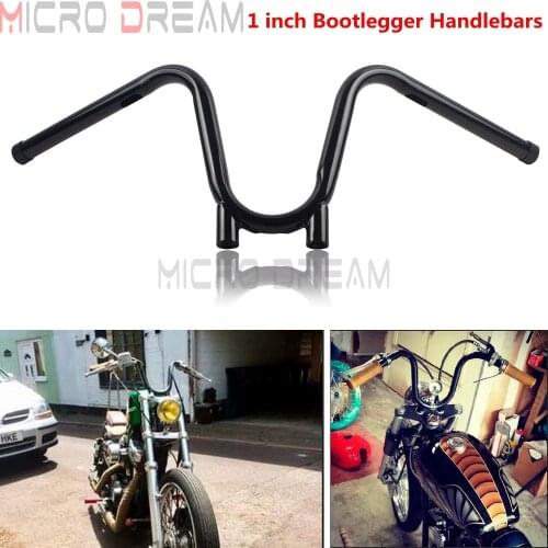 1 inch & 25mm Motorcycle Bootlegger Bars Rise 9.5" Handlebars For Harley Sportster Cruisers Bobber Yamaha XS Retro 1'' Handlebar