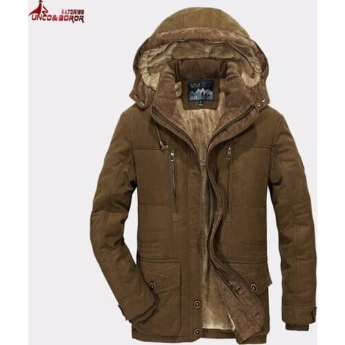 Plus size 5XL 6XL Men`s Warm Winter Coats Thick Fleece Jackets Male Outerwear Detachable With Hooded Windbreaker Parkas men