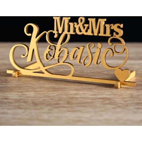 Mr and Mrs Sign.Script Wedding Wood Name Sign.Personalized Name Sign. Wedding decSweetheart Wedding Table Decoration Centerpiece