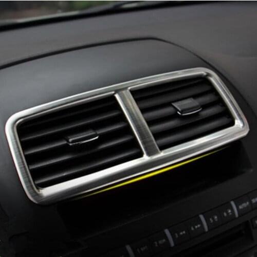 Stainless Steel Car middle air vent decorative frame trim sticker car-styling case for Mitsubishi ASX Outlander,auto Accessories