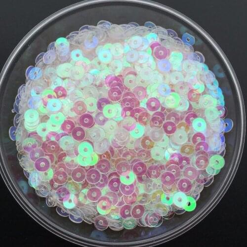 New!! 4mm Flat Round Transparent Loose Sequin Paillette Sewing,Wedding Craft,Women DIY Garment Accessory