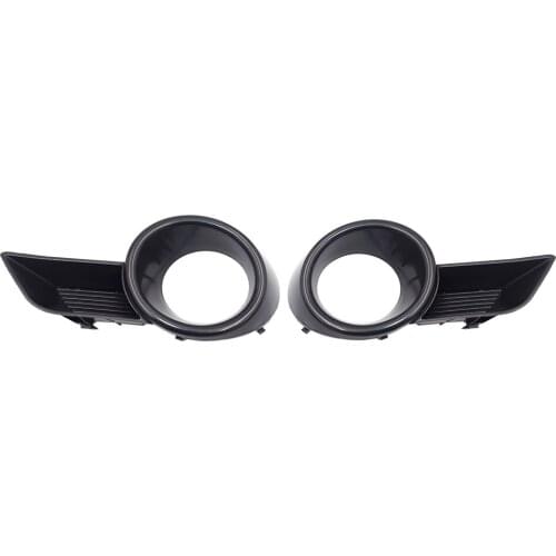 Pair For Toyota Highlander 2008-2010 Front Bumper Fog Light Black Grille Grill Cover Trim