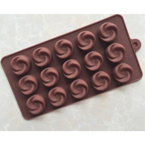 15 Even Vortex Circle Shape Silicone Chocolate Mold XG615