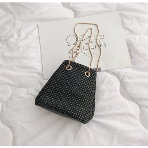 Clutch Diamonds Bag Rhinestone Chain Shoulder Bags Luxury Ladies Purse Handbags Evening/Party/Wedding Sliver Pouch Birthday Gift