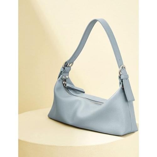 Underarm Bag Shoulder Handbag Ladies Zipper Solid Color Soft PU Simple Trend Out Of The Street Travel French Stick/Dumpling Bag