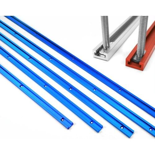 T-track T-slot Miter Track Jig T Screw Fixture Slot 19x9.5mm Table Saw Router Table 300-800MM Chute Rail Woodworking Tool