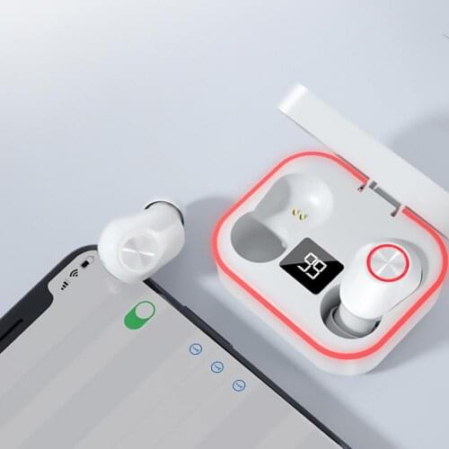30pcs M8 TWS 9D Wireless Stereo Earbuds With Microphones Sports Noise Reduction Bluetooth Headsets Breathing Light Charging Box