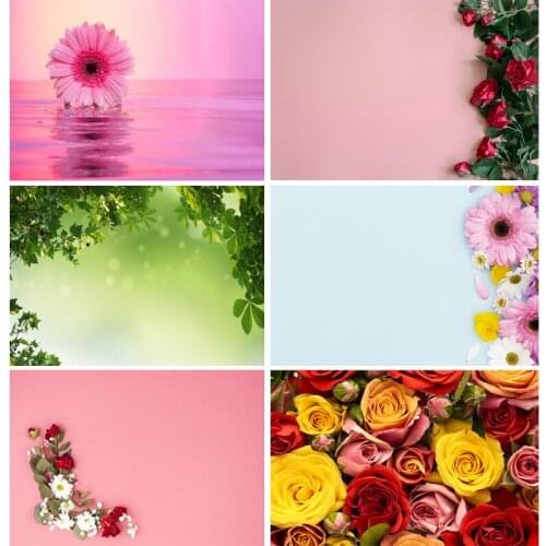 SHUOZHIKE Vinyl Custom Rose Flower Photography Background Props Newborn Photographic Backdrops For Photo Studio 21601HER-02