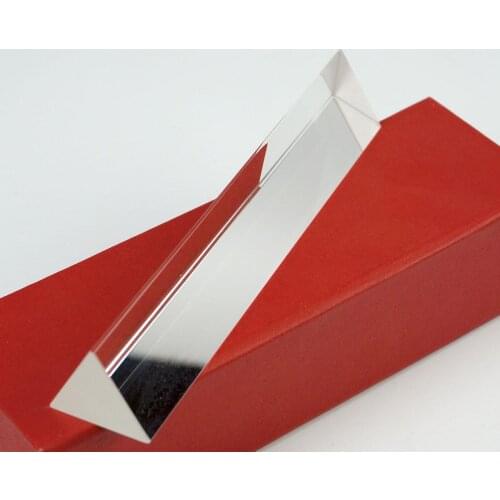 30x30x150mm K9 Crystal Triangular Prism for Teaching Light Spectrum Physics Photo Optical Instruments Rainbow Experiment