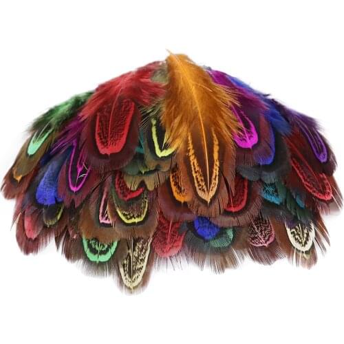50PCS Dyed Plumes Natural Pheasant Feathers for Crafts Centerpieces Wedding Decorative Wholesale Cheap Bulk DIY Accessories