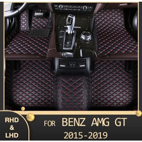 MIDOON Car floor mats for BENZ AMG GT C190（Two seats）2015 2016 2017 2018 2019 Custom auto foot Pads automobile carpet cover
