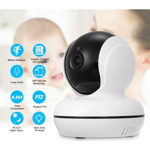 1080P Security Indoor Camera WiFi Home Surveillance IP Camera P2P Network PTZ Camera Baby/Store/Office/Pet/Elder Monitoring