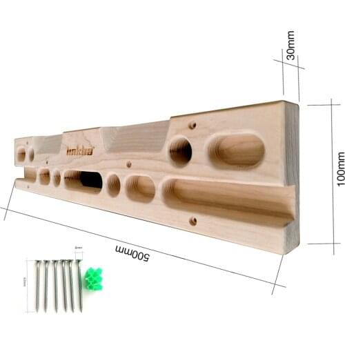 Wood boards with Phone Holder Slot, High Strength Rock Climbing Boards Fingerboards Doorway Pull Up Board