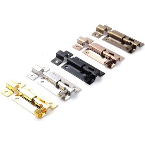 1.5/2/3/4 Inch Long Silver Stainless Steel Door Latch Solid Sliding Lock Bolt Latch Hasp Staple Gate Safety Lock @ls