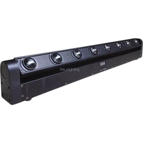 E-8x+case 8x10w Single White Led Beam Bar Light Strip Sharpy Beam Moving Head Stage DJ