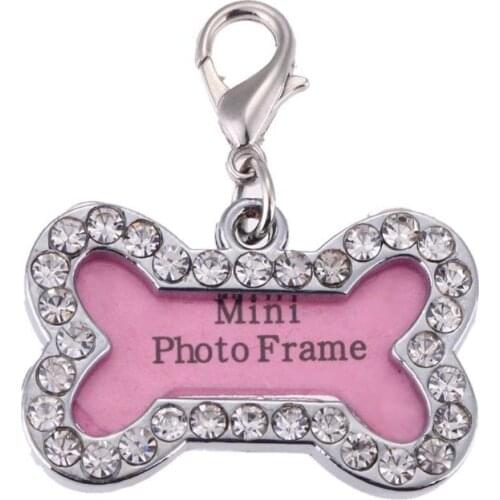 Pet Cat Dog ID Tag Collar Feet Bone Alloy Dog Tag Handwriting Phone Number Name Addressee Anti-lost Dog Pet Supplies