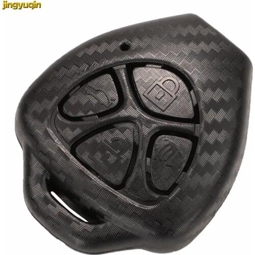 Jingyuqin 20pcs Remote Car Key Case For Toyota Avlon Crown Corolla Camry RAV4 Reiz Yaris Prado 4 Buttons ABS Carbon Matte Cover