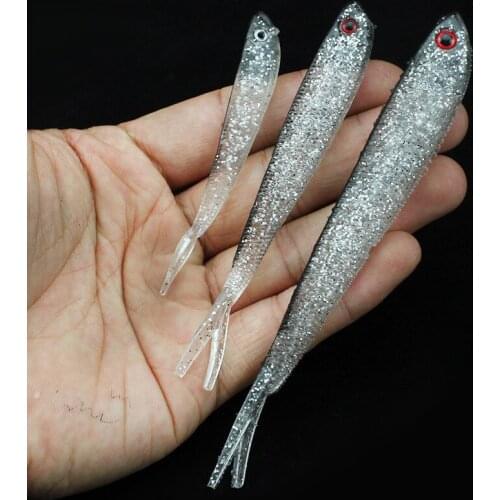 2pcs/lot Soft fishing lure Artificial Swimbait 7.5cm-13cm Jigging Wobblers Carp Fishing Soft Silicone Bait fishing tackle