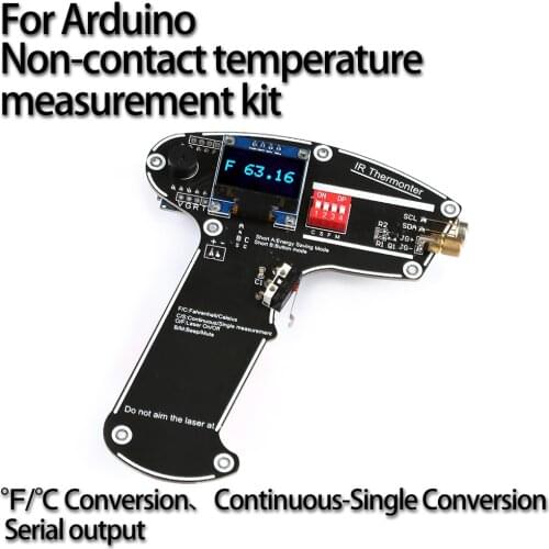 For Arduino DIY Kit Non-Contact IR Handheld Laser Digital Infrared Temperature OLED Display MLX90614 Temperature Sensor