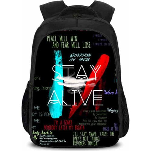 New Children School Backpacks for Boys&Girls Daypacks Fashion Twenty One Pilots Printed Mochilas Cartoon Bookbag School Bags
