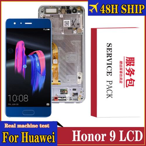 Original Screen with Frame for Huawei Honor 9 LCD Display STF-L09 STF-AL10 STF-AL00 LCD Touch Screen Digitizer Repair Parts