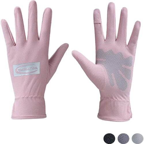 Outdoor Cycling Accessories Ice Silk Color Cycling Gloves Non-Slip Quick-Drying Fishing Gloves Mountaineering Gloves