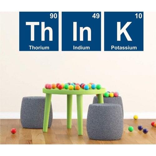 Periodic Table Of Elements Think Wall Decal | Chemical Elements Science Decal, Classroom Teacher Student Education Decor E492